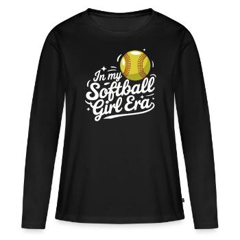 Softball Sports Joueur de softball - T-shirt manches longues Premium bio Femme - noir - Devant - Julia (174cm)