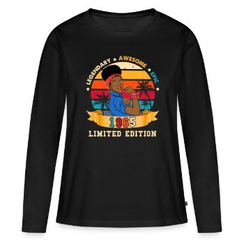 Legend 1965 vintage Gift Funny - Women's Premium Organic Long Sleeve Shirt - black - Front - Julia (174cm)