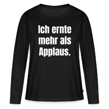 Farmer gagne plus que des applaudissements. - T-shirt manches longues Premium bio Femme - noir - Devant - Julia (174cm)