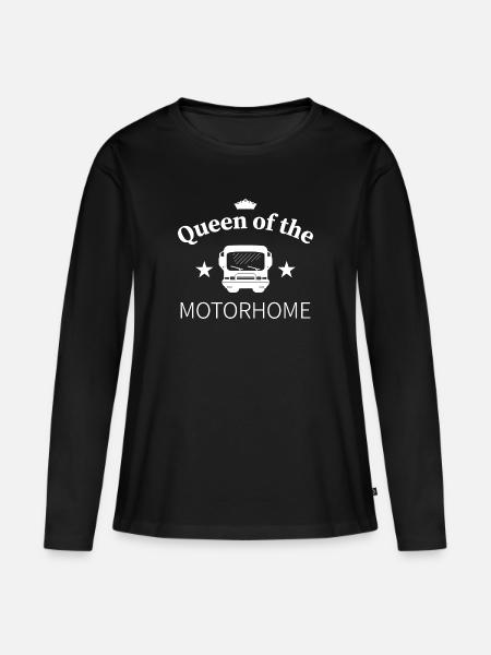 Geschenkidee für die Königin des Reisemobils - Frauen Premium Bio Langarmshirt - Schwarz