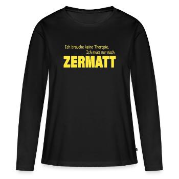 Therapy ZERMATT - Women's Premium Organic Long Sleeve Shirt - black - Front - Julia (174cm)