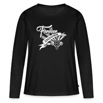 Forever V8 - T-shirt manches longues Premium bio Femme - noir - Devant - Julia (174cm)