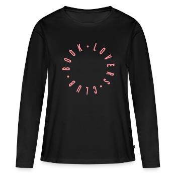 Book Lovers Club - Frauen Premium Bio Langarmshirt - Schwarz - Vorne - Julia (174cm)