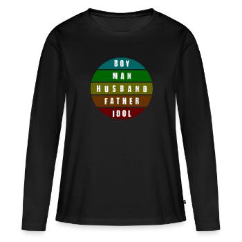 mode de vie masculin - T-shirt manches longues Premium bio Femme - noir - Devant - Julia (174cm)