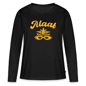 Alaaf - Frauen Premium Bio Langarmshirt - Schwarz - Vorne - Julia (174cm)