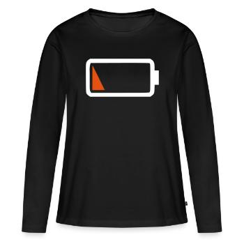 Batterie de charge charge - T-shirt manches longues Premium bio Femme - noir - Devant - Julia (174cm)