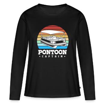 Bateau ponton Bateau Bateaux - T-shirt manches longues Premium bio Femme - noir - Devant - Julia (174cm)