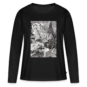 Pandora'sTwilight par Rivinoya - T-shirt manches longues Premium bio Femme - noir - Devant - Julia (174cm)