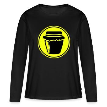 Abeille symbole miel - T-shirt manches longues Premium bio Femme - noir - Devant - Julia (174cm)
