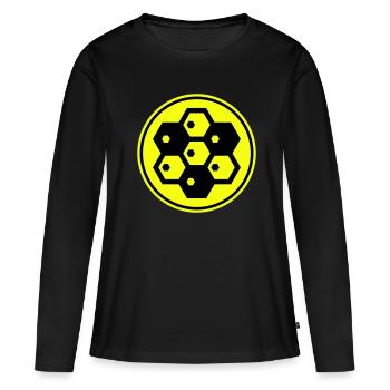 Symbole de l’apiculteur - T-shirt manches longues Premium bio Femme - noir - Devant - Julia (174cm)