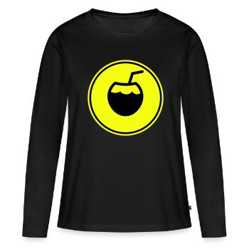 Icône de l’icône de la noix de - T-shirt manches longues Premium bio Femme - noir - Devant - Julia (174cm)