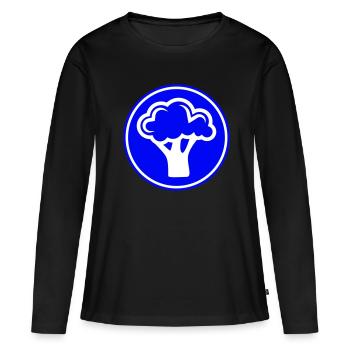 Légumes au brocoli - T-shirt manches longues Premium bio Femme - noir - Devant - Julia (174cm)