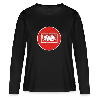 Cadeau TECHNO DJ ELECTRO - T-shirt manches longues Premium bio Femme - noir - Devant - Julia (174cm)