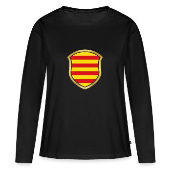 Champion de la Coupe du Monde 2018 équipe wm Estelada Catalan - T-shirt manches longues Premium bio Femme - noir - Devant - Julia (174cm)