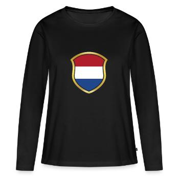 Champion de la Coupe du Monde 2018 équipe wm holland .png - T-shirt manches longues Premium bio Femme - noir - Devant - Julia (174cm)