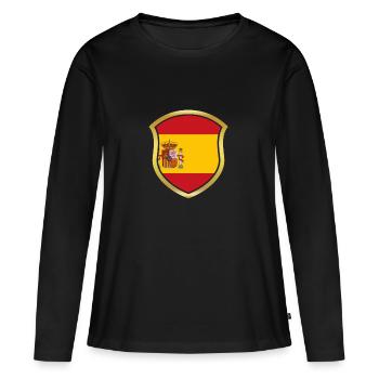 Champion de la Coupe du Monde 2018 équipe wm Espagne .png - T-shirt manches longues Premium bio Femme - noir - Devant - Julia (174cm)