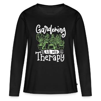 Gartenarbeit Gärtner - Frauen Premium Bio Langarmshirt - Schwarz - Vorne - Julia (174cm)
