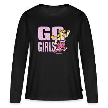 Asterix & Obelix Go Girls Bonemine - T-shirt manches longues Premium bio Femme - noir - Devant - Julia (174cm)