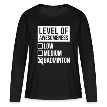 Badminton Badminton Badminton - Women's Premium Organic Long Sleeve Shirt - black - Front - Julia (174cm)
