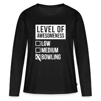 Bowling Bowling Bowling - T-shirt manches longues Premium bio Femme - noir - Devant - Julia (174cm)
