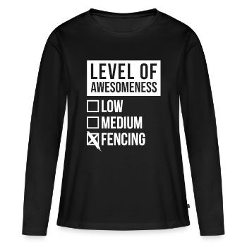 Escrime Escrime - T-shirt manches longues Premium bio Femme - noir - Devant - Julia (174cm)