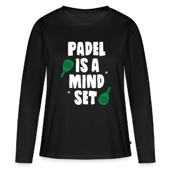Padel_Is_A_Mind_Set - Women's Premium Organic Long Sleeve Shirt - black - Front - Julia (174cm)