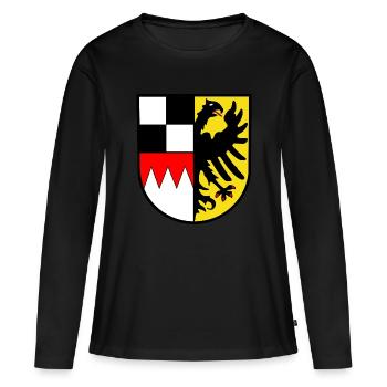 Armoiries de moyenne franconie - T-shirt manches longues Premium bio Femme - noir - Devant - Julia (174cm)
