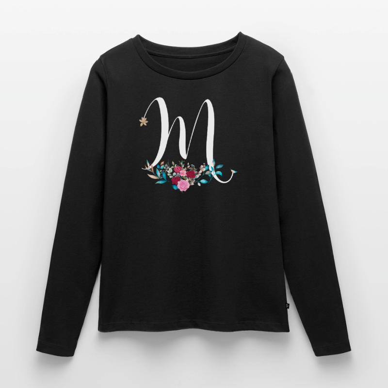 First name in M Initial personalized gift Women's Premium Organic Long Sleeve Shirt