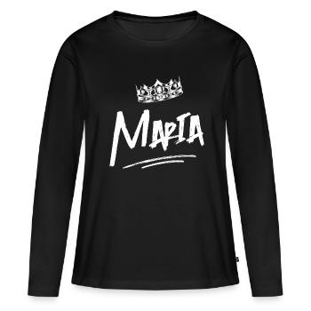 Maria - T-shirt manches longues Premium bio Femme - noir - Devant - Julia (174cm)