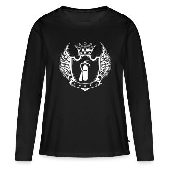 Feuerlöscher Schild - Frauen Premium Bio Langarmshirt - Schwarz - Vorne - Julia (174cm)