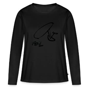 Foil Board - T-shirt manches longues Premium bio Femme - noir - Devant - Julia (174cm)