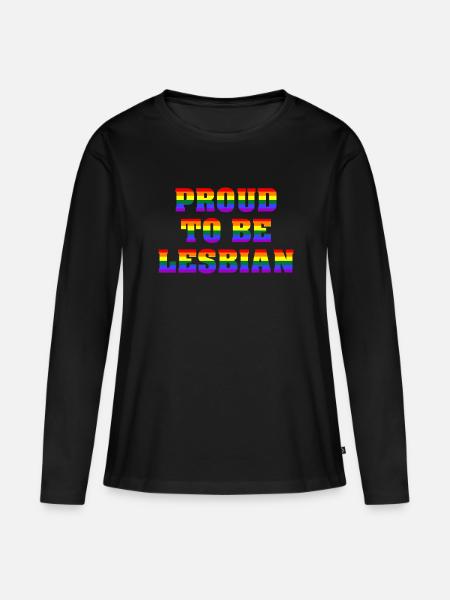 Proud To Be Lesbian - Women's Premium Organic Long Sleeve Shirt - black
