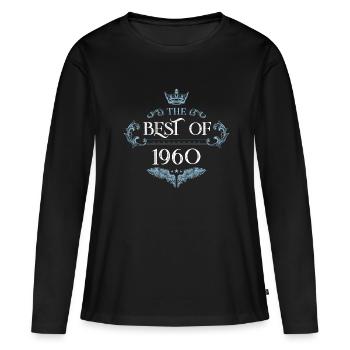 1960 best of - Women's Premium Organic Long Sleeve Shirt - black - Front - Julia (174cm)