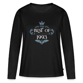 1993 best of - Women's Premium Organic Long Sleeve Shirt - black - Front - Julia (174cm)
