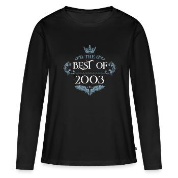 2003 best of - Women's Premium Organic Long Sleeve Shirt - black - Front - Julia (174cm)