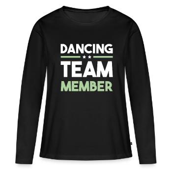 Dancing Team - Frauen Premium Bio Langarmshirt - Schwarz - Vorne - Julia (174cm)