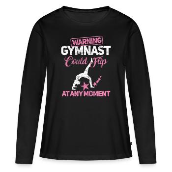 Fitness courses Gymnastics - Women's Premium Organic Long Sleeve Shirt - black - Front - Julia (174cm)