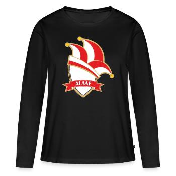 Ordre carnaval Alaaf rouge - T-shirt manches longues Premium bio Femme - noir - Devant - Julia (174cm)
