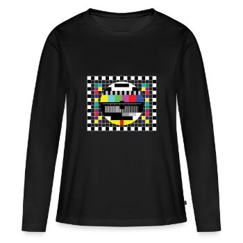 Image test Big Bang image fixe BBT - T-shirt manches longues Premium bio Femme - noir - Devant - Julia (174cm)