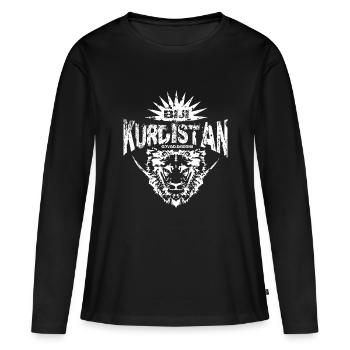 Kurdistan-weiß - Frauen Premium Bio Langarmshirt - Schwarz - Vorne - Julia (174cm)