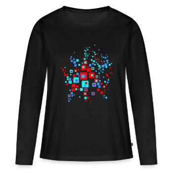 graphique - T-shirt manches longues Premium bio Femme - noir - Devant - Julia (174cm)