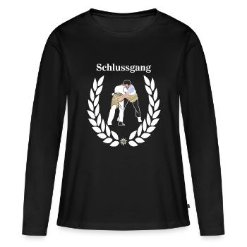 Vitesse finale Schwinger - T-shirt manches longues Premium bio Femme - noir - Devant - Julia (174cm)