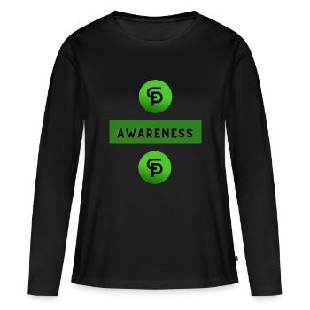 Sensibilisation au CP - T-shirt manches longues Premium bio Femme - noir - Devant - Julia (174cm)