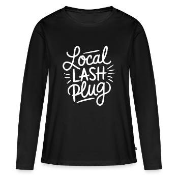 Eyelashes that impress - Women's Premium Organic Long Sleeve Shirt - black - Front - Julia (174cm)