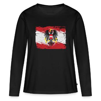 Austria Autriche fier autrichien - T-shirt manches longues Premium bio Femme - noir - Devant - Julia (174cm)