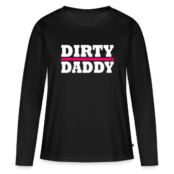 Dirty daddy - T-shirt manches longues Premium bio Femme - noir - Devant - Julia (174cm)
