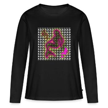 Sirènes - Club WoW - T-shirt manches longues Premium bio Femme - noir - Devant - Julia (174cm)