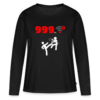 Ping élevé Frustration des joueurs Jeux sur Internet amusants - T-shirt manches longues Premium bio Femme - noir - Devant - Julia (174cm)