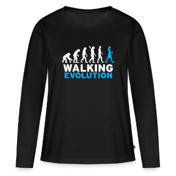 Nordic Walking Evolution - Women's Premium Organic Long Sleeve Shirt - black - Front - Julia (174cm)