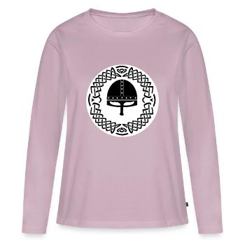 Wikinger, Vikings, Odin, Thor, Ragnar, Ivar - Frauen Premium Bio Langarmshirt - Altrosa - Vorne - Julia (174cm)